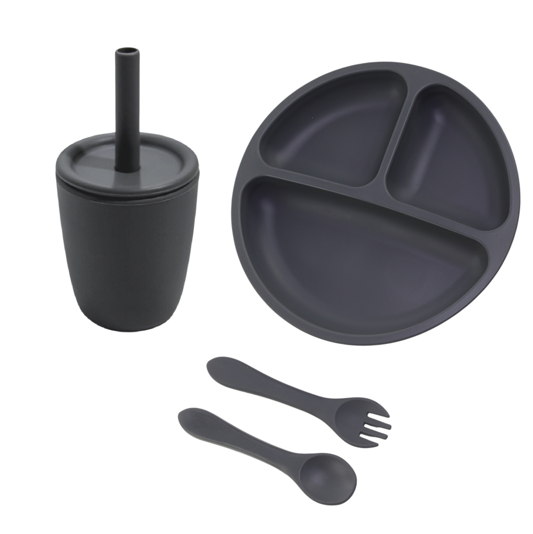 Nala Silicone Toddler Set – Charcoal