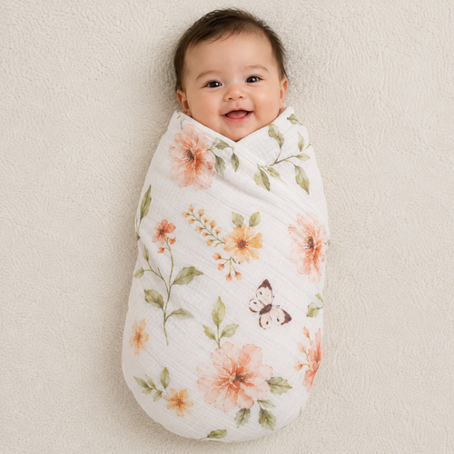 Serene Floral Swaddle Set