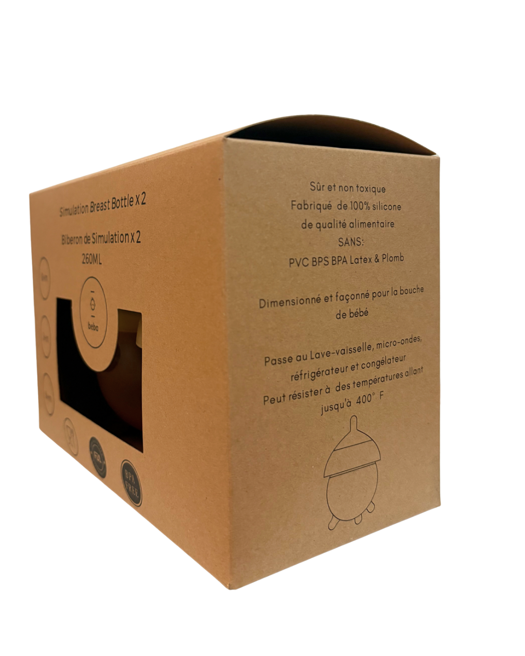 Simulation Breast-like Baby Bottle (Pack of 2)