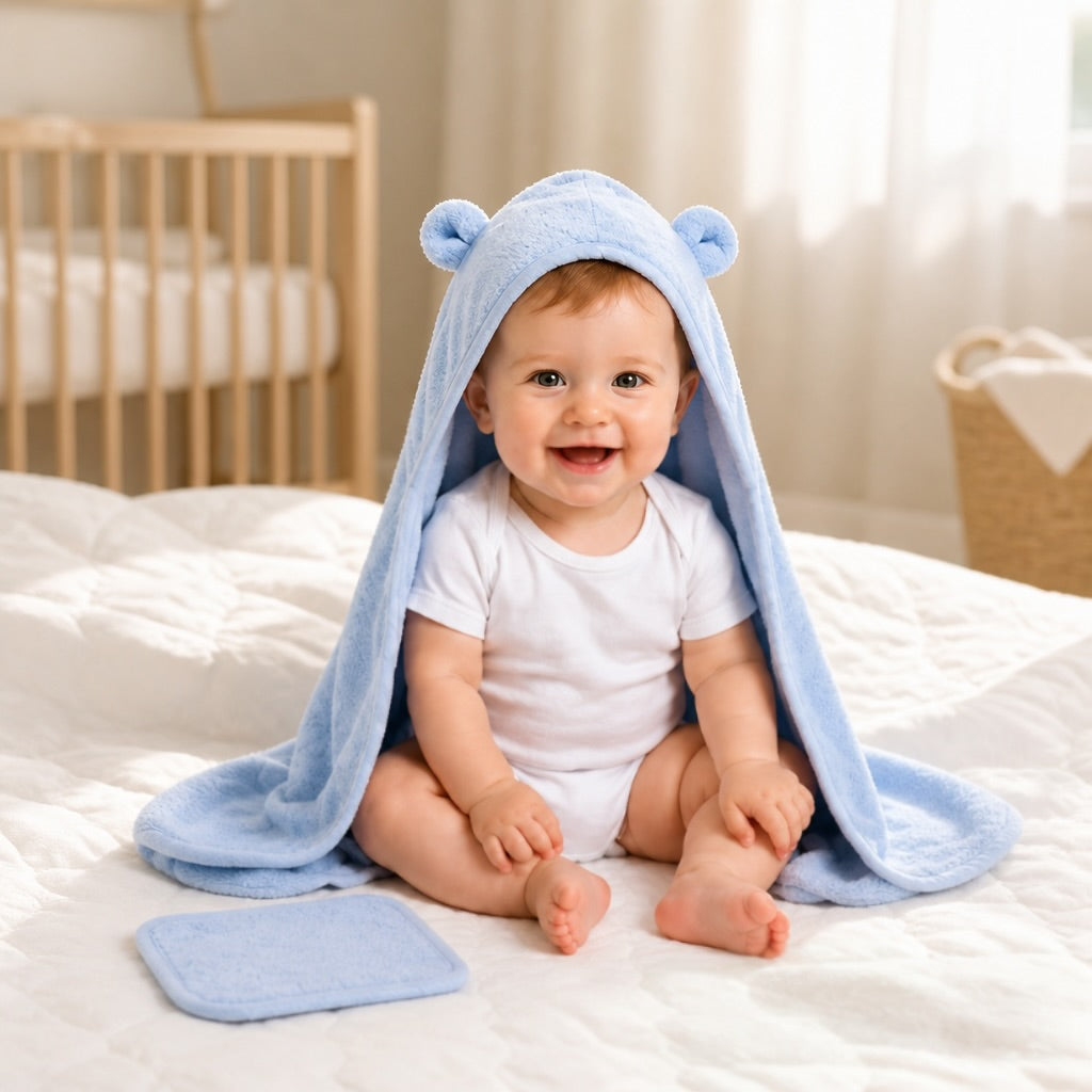 Organic Bath Towel and Washcloth Set