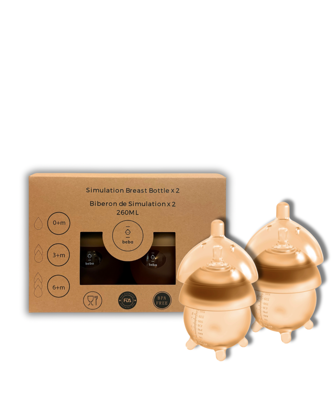 Simulation Breast-like Baby Bottle (Pack of 2)