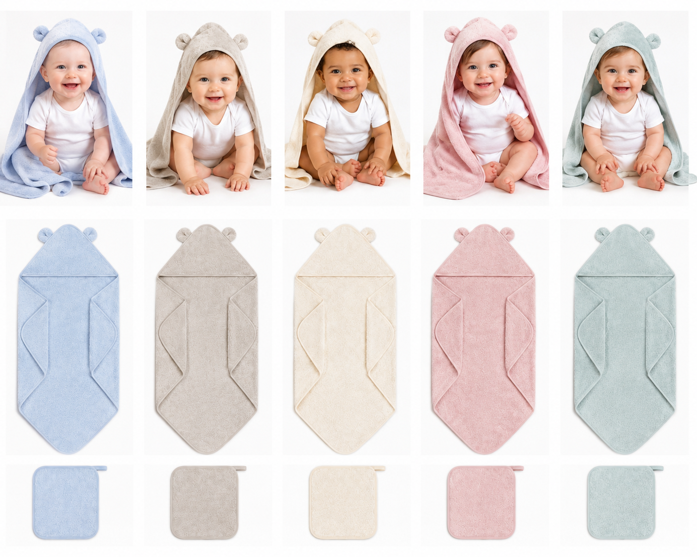 Organic Bath Towel and Washcloth Set