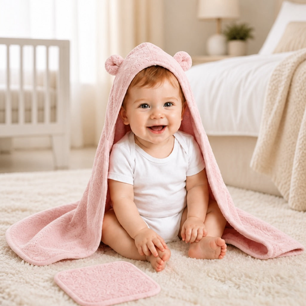 Organic Bath Towel and Washcloth Set