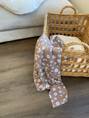 Bamboo Muslin Swaddle Blanket- Lilac Daisy