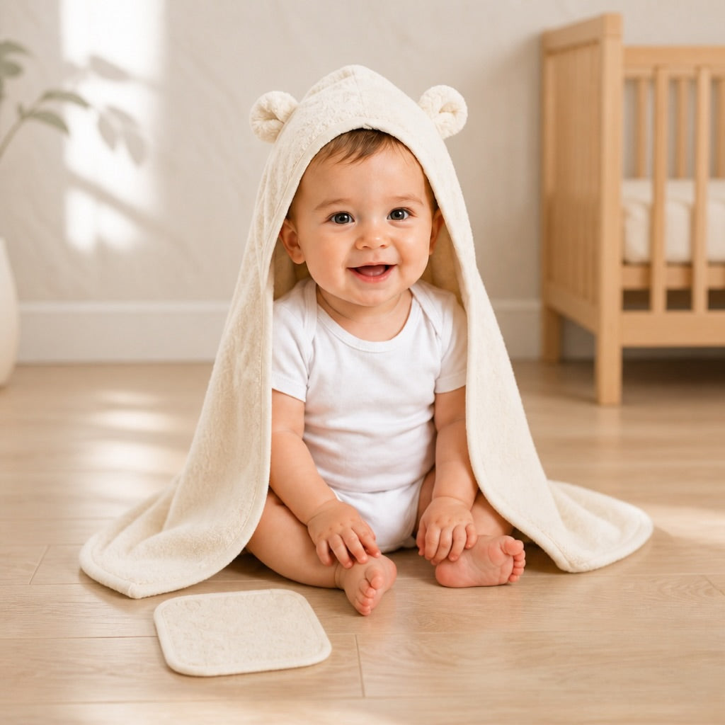 Organic Bath Towel and Washcloth Set