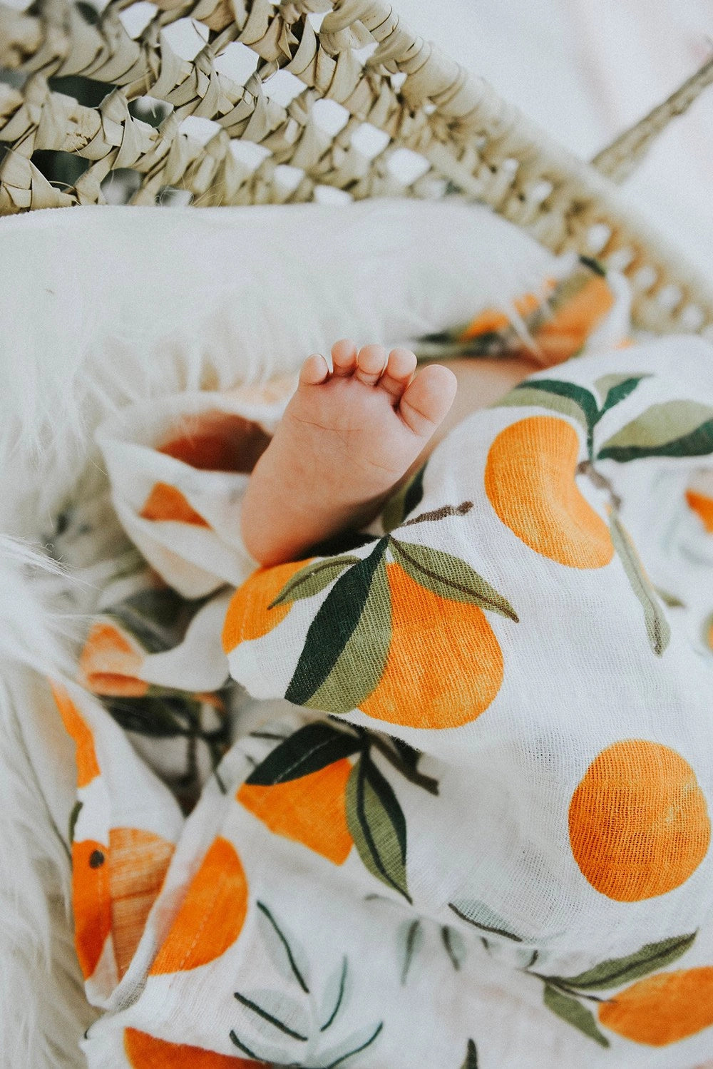 Bamboo Muslin Swaddle Blanket
- Tangerine