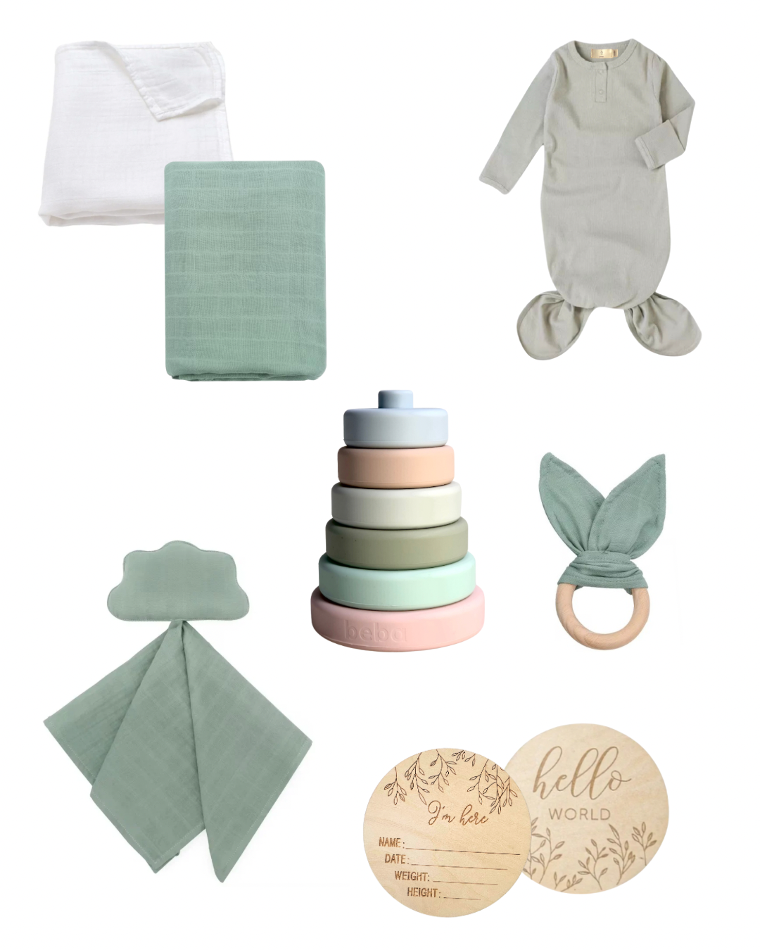 Evergreen Baby Essentials Bundle (0-6m)