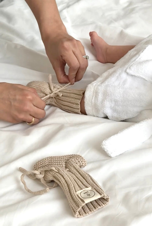 Organic Knitted Newborn Socks