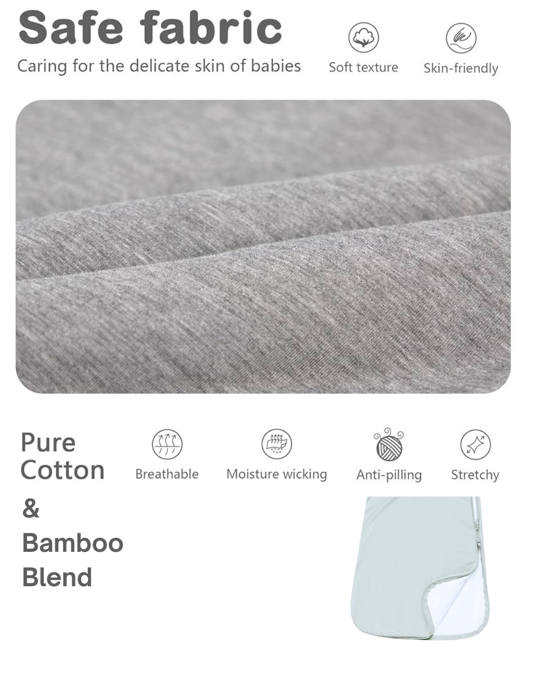 Beba Snuggle Sleep Sack – 1.0 TOG (6–12+ Months)