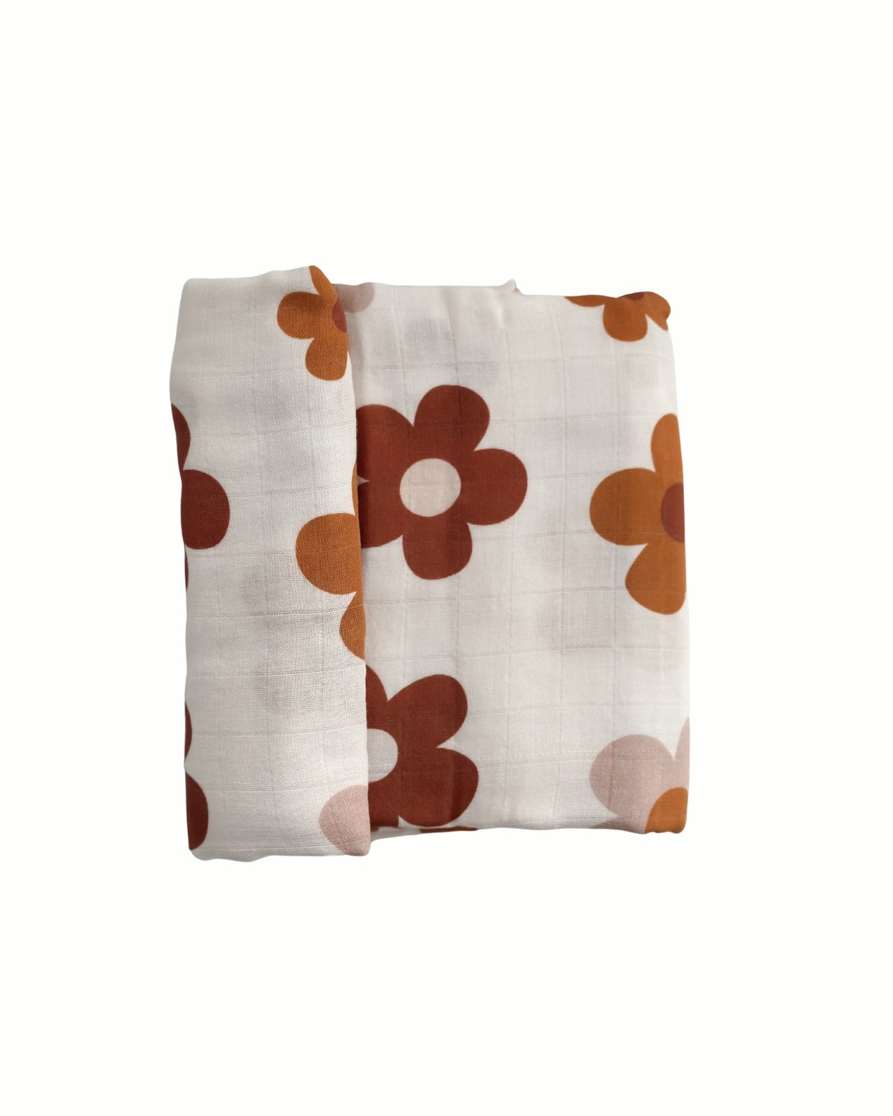 Organic Cotton Bamboo Blend Swaddle Blanket - Big Floral