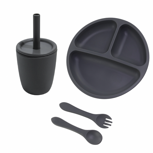 Nala Silicone Toddler Set – Charcoal