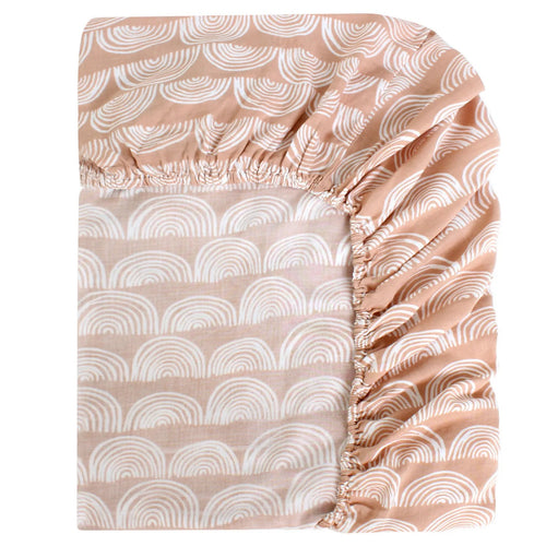 Bamboo Muslin Fitted Crib Sheet - Rainbow Toffee - Beba Canada