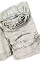 Bamboo Muslin Fitted Crib Sheet - Repose Grey - Beba Canada