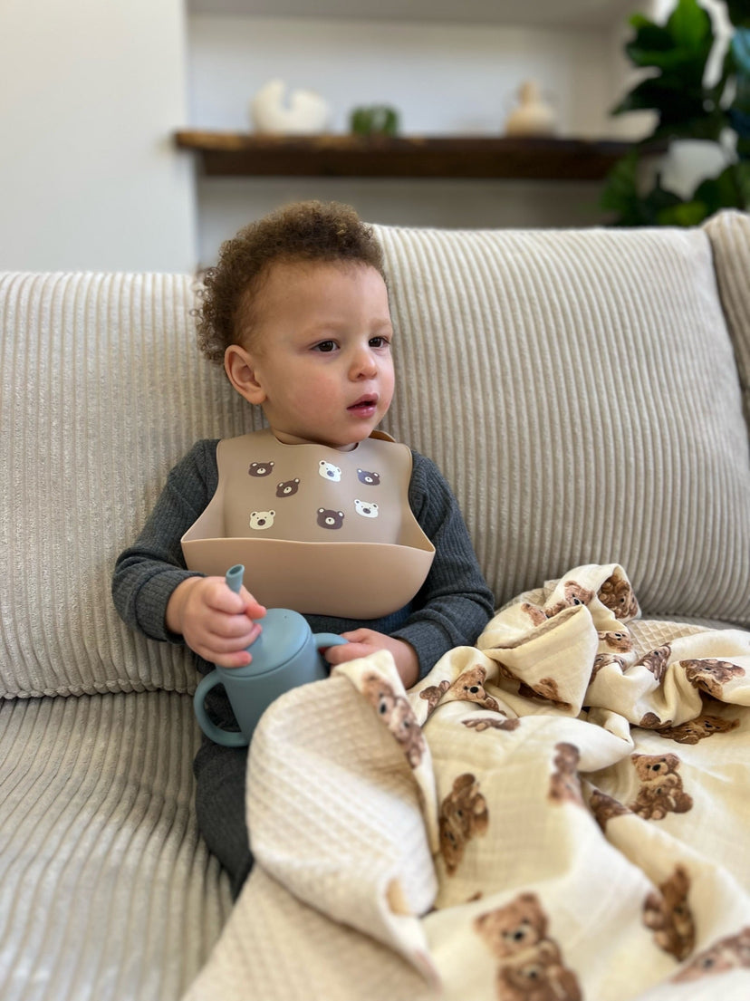 Silicone Baby Bib with Pattern