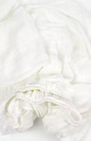 Bamboo Muslin Fitted Crib Sheet - White Simple - Beba Canada