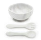 Marble Square Bowl + Utensils