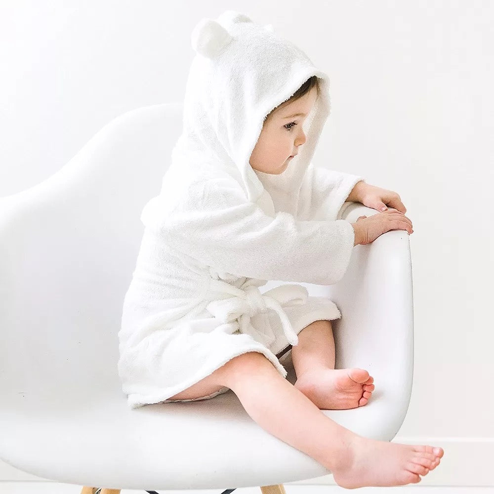 Organic Baby Hooded Bath Robe – Beba Canada