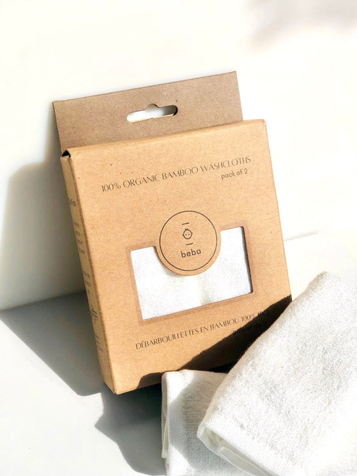Organic Bamboo Wash cloth (2-pack) - Beba Canada