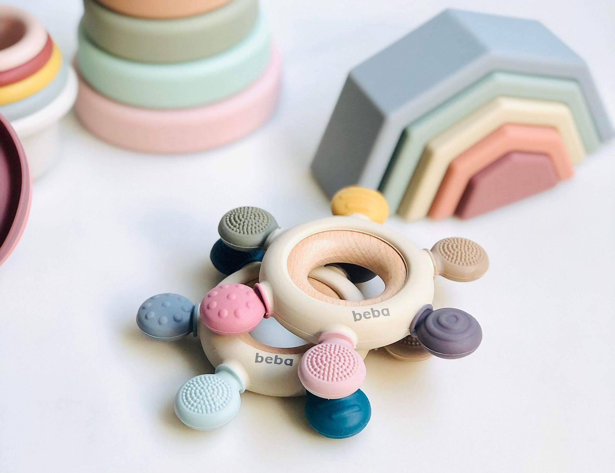 Sensory Silicone 360 Teether Ring