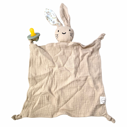 Organic Cotton Bunny Lovey - Beba Canada