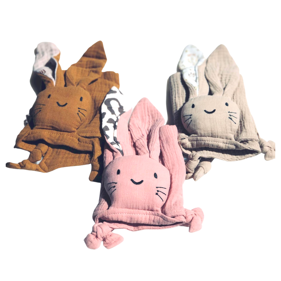 Organic Cotton Bunny Lovey - Beba Canada