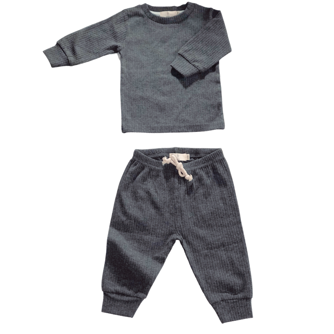 Ribbed Two-piece Long Set - Beba Canada