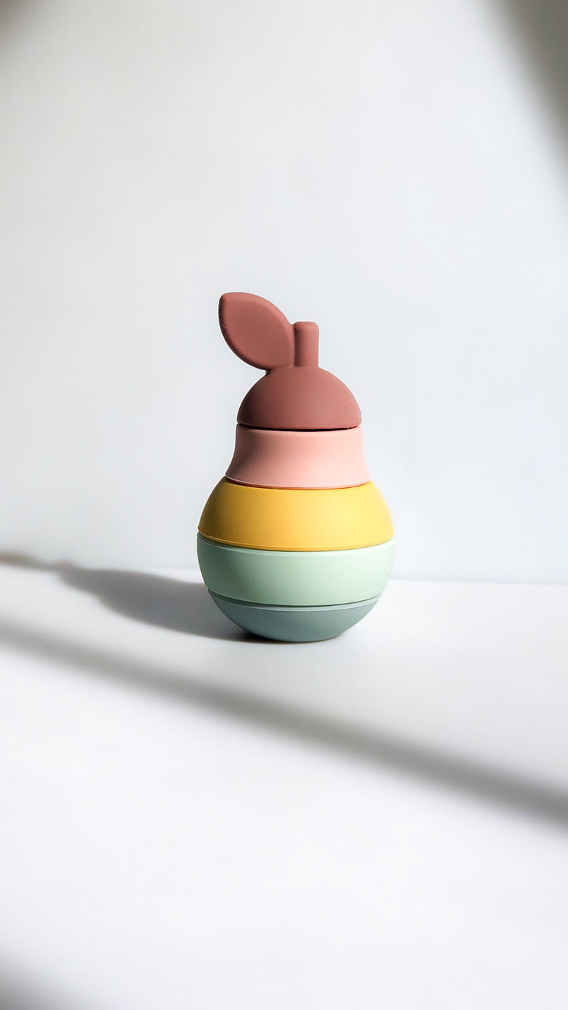Mini Pear Silicone Stacker – Montessori Toy for Babies & Toddlers